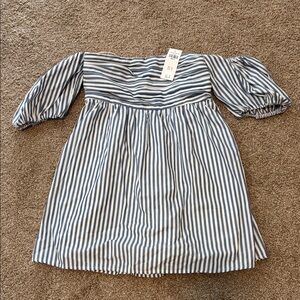 Striped Blue and White Women Romper